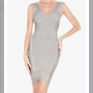 Herve Leger NICOLETTE V neck Bandage Dress